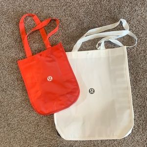 Set of Lululemon shopping bags